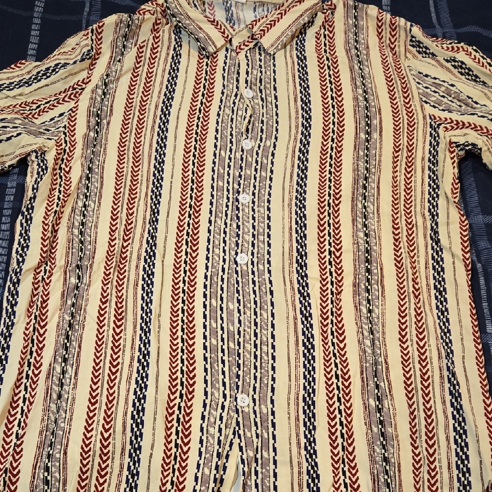 Striped Multicolor Men's Large Shirt